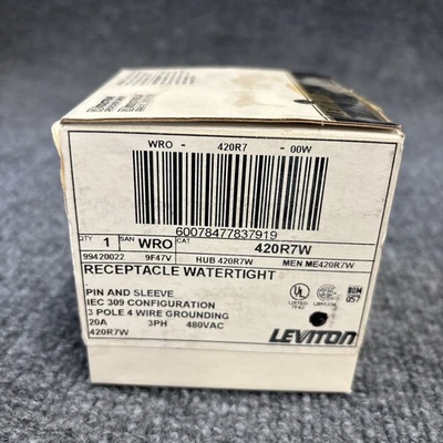 New | in-Stock Leviton 420R7W Misc Electrical & Power Parts California US | Davliegogo LLC #1710471
