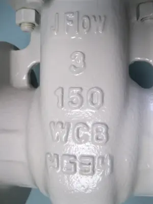 3" 150# J Flow Controls K0-CS-#12-BB-F1-300 Manual WCB/SS Gate Valve NEW P4