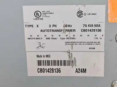 USED HAMMOND POWER SOLUTIONS INC. Y075PKCN3L0U