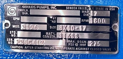 USED Goulds 3196 XLT-X