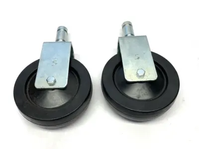 New | in-Stock Metro Plated Rigid Stem Caster 5" LOT OF 2 Casters Michigan US | Maverick Industrial Sales #1395588