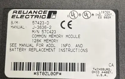 Used RELIANCE ELECTRIC J-3636-2 Memory Ohio US | Surplus Asset Holdings #1246168