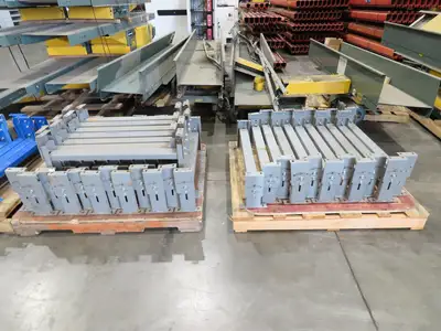 Lewco 34"W Conveyor Leg Stationary Floor Support GRAY 10" to 13-1/2"H