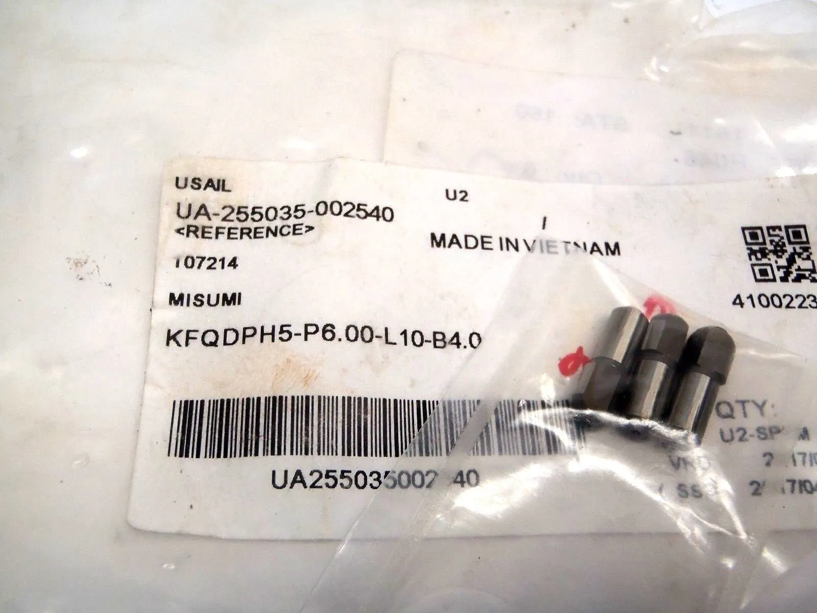 USED MISUMI SPHERICAL LARGE DIAMOND HEAD LOCATING PINS