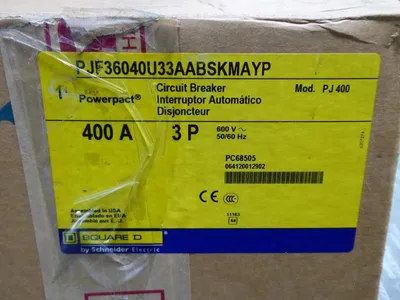 Square D PJF36040U33AABSKMAYP PJ400 PowerPact Circuit Breaker 400A 3 Pole New NIB