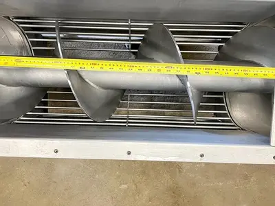 Used Screw Conveyor, 14'' Diameter X 204'' Long, Tapered Screw