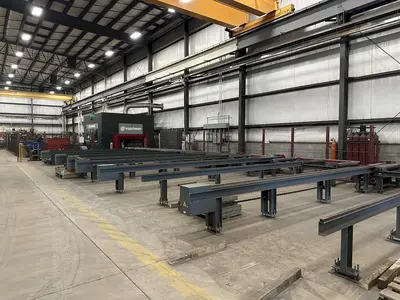 41" X 18" VOORTMAN BEAM LINE, VB1050 SAW,  V630DRILL & V808 PLASMA COPER ROBOT, NEW 2016: STOCK 20792