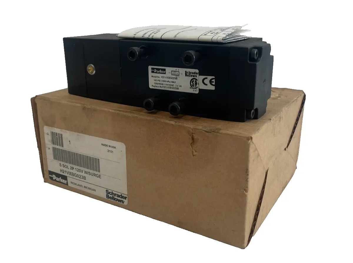 NEW PARKER SCHRADER BELLOWS H21-VXB-G023B SOLENOID VALVE 2P H21VXBG023B