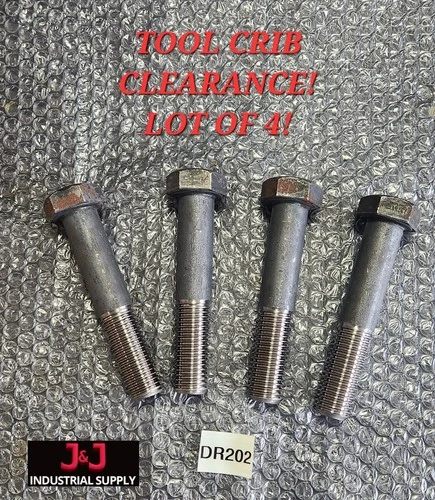 🆕️ *LOT OF 4* Hex Head Bolt 7/8"-9TPI X 4-3/4 ⚡️🇺🇸 SHIP