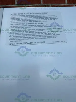 USED LABCONCO LOGIC PLUS SERIES BIOSAFETY CABINET 4 FT CLASS II TYPE A2