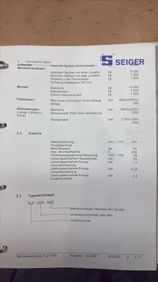 USED 2009 SEIGER SLZ1000