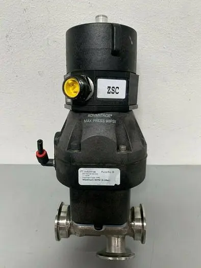 Used ITT SHEROTEC 4-WAY 316L VALVE W/ 2" & 1" SANITARY FITTINGS W/ POSITION MONITOR Valves/Fittings California US | Equipment Lab #485336