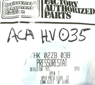 NEW UNITED TECHNOLOGIES CARRIER HK-02ZB-038 PRESSURE SWITCH HK02ZB038