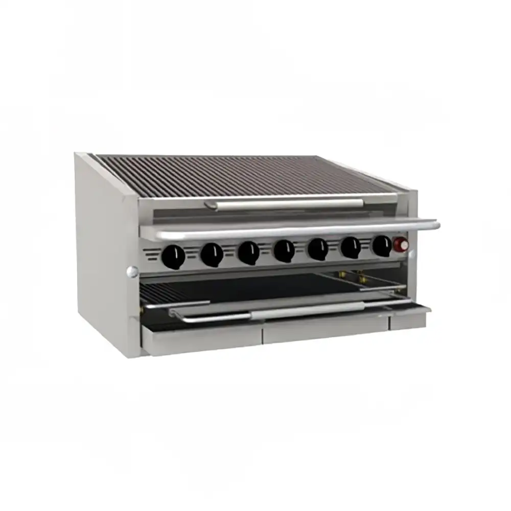 Bakers Pride C-48RS-R 48" Countertop Gas Charbroiler W/ Cast Iron Radiants - (10) Burners, Liquid Propane
