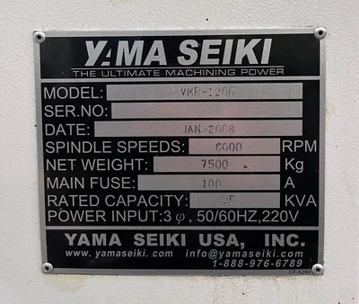 USED 2008 YAMA SEIKI VMB-1200