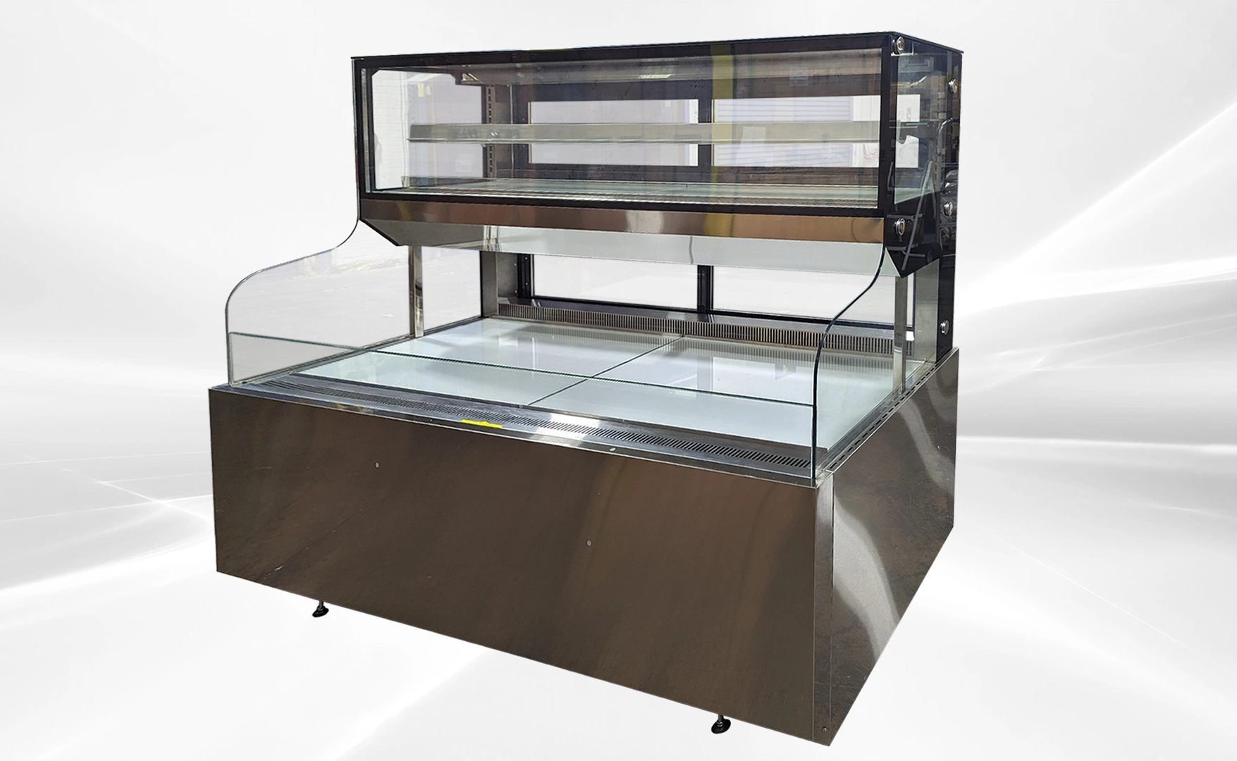171-0289 71" Open Air Self Contained Over Under Deli Sandwich Case Cooler