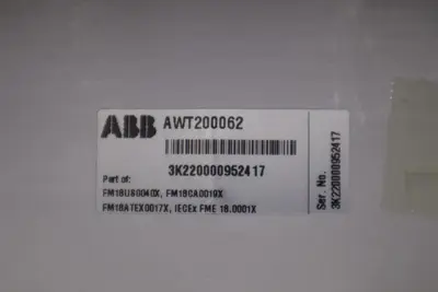 ABB AWT210 AWT210A2C4H1E6-A1-U3-M5 / AWT200062 2 WIRE TRANSMITTER CONTROL #G283