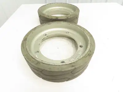 Camso 94012810 Solid Tire And 5 Bolt Rim 323X100 Removed From JLG 10MSP Lot of 2