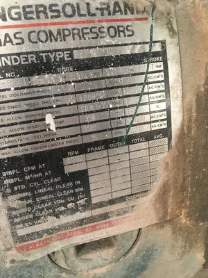 Used Ingersol Rand Qty 2 One Unit dissembled RDS2 See Pictures for Information Gas Compressors Oklahoma US | Borderless Services #1378225