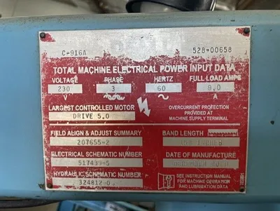 2000 DOALL C-916A SAWS, BAND, HORIZONTAL | Wheeler Machinery Sales (6)