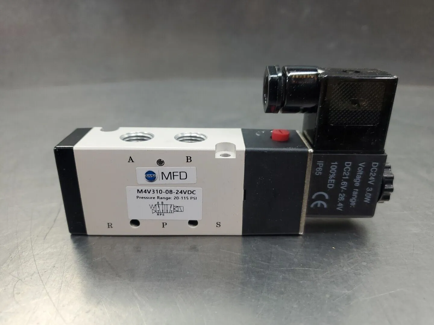 BIMBA MFD M4V310-08-24VDC Solenoid Valve, 20-115 PSI 6E-13