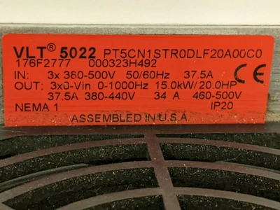 USED DANFOSS VLT 5000 SERIES FREQUENCY CONVERTER