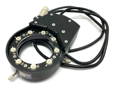 USED O.C. WHITE MICRO-LITE ULTRAVIOLET LED RING ILLUMINATOR