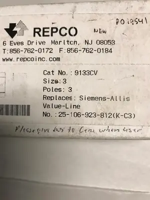 New | in-Stock REPCO 9133CV Misc Electrical & Power Parts Ohio US | Surplus Asset Holdings #1233528