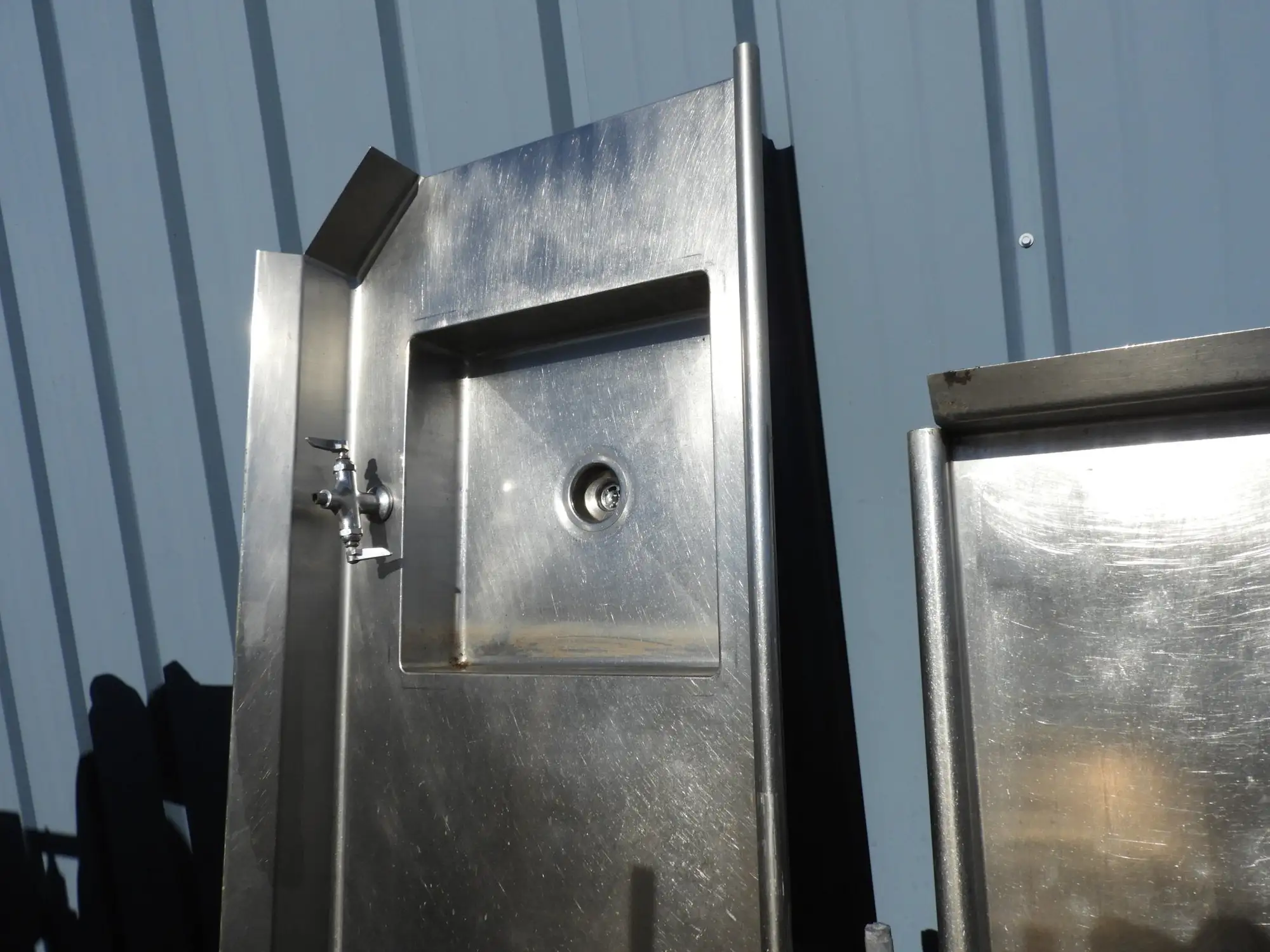 Used Falcon Restaurant Supply Used Stainless Steel Commercial L shaped Dish landing Sink - SS29 Sinks Illinois US | Falcon Restaurant Supply #1376456
