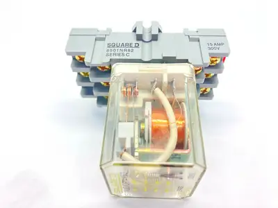 8501NR82,8501KUD12P14V53 | Square D 8501NR82 Ser C Relay Socket w/ 8501KUD12P14V53 Relay - New – Open box