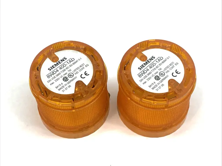 Used Siemens Amber Signal Stack Light 230V 7W LOT OF 2 Light Source Equipment Michigan US | Maverick Industrial Sales #1395965