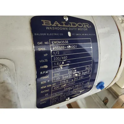 Used 1/2HP Motorized Sanitary Conveyor Belt Washing System - 54"W