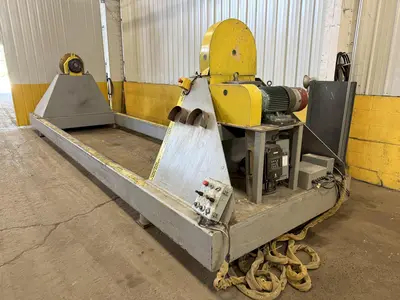 120" SWING X 208" LONG WELDING SYSTEMS HEADSTOCK & TAILSTOCK POWERED WELDING POSITIONER / PIPE ROLLER: YOBRO #23957