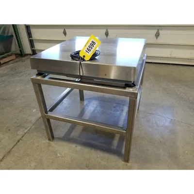 Used 2500LB Stainless Steel 32" X 32" Platform Scale w/ stand