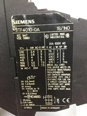 USED SIEMENS 3TF4010-0A