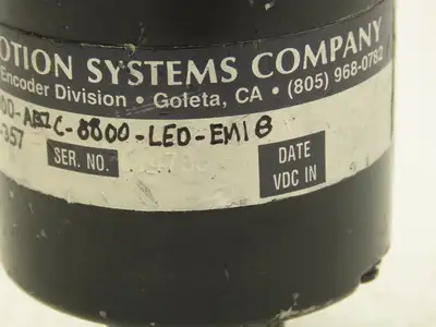 BEI Industrial H25E-SS-2000-ABZC-8800-LED-EM18 Rotary Encoder 5V 3/8" Shaft