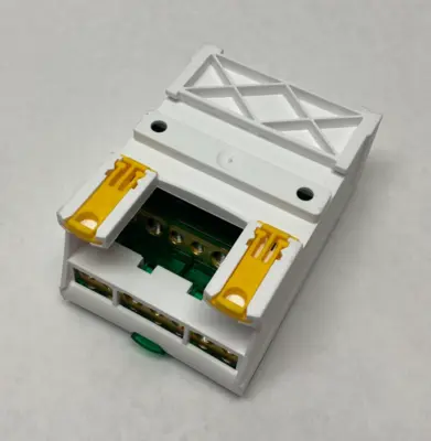 USED SCHNEIDER ELECTRIC LINERGY DS SCREW DISTRIBUTION BLOCK, 4-POLE 100A
