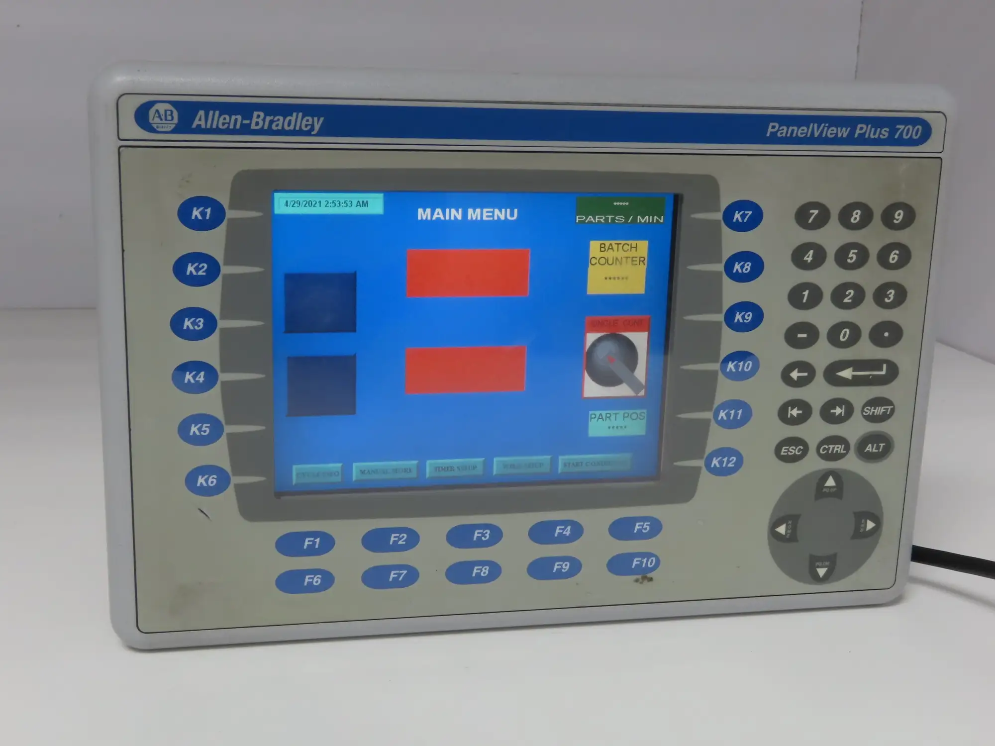 Allen Bradley 2711P-B7C4A8 PanelView Plus 700 Graphic Touch Terminal 2711P-RDB7C