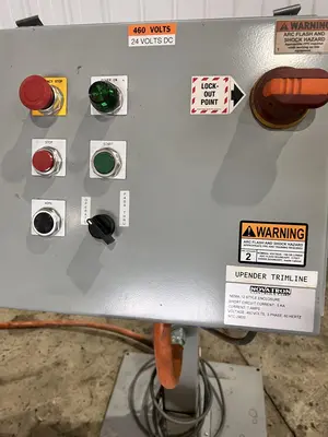 2,000 LBS UNI-CRAFT PASS THROUGH  DUAL SIDED UPENDER WITH ROLLERS : STOCK #21936