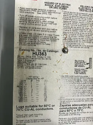 USED SQUARE D HU363