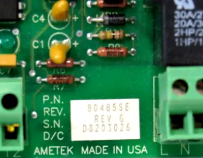 USED AMETEK 80485SE OXYGEN SENSOR BOARD REV.G