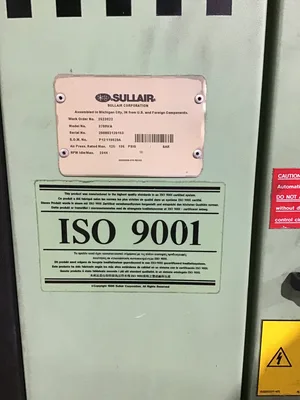 Sullair 3709VA Industrial Rotary Screw Air Compressor 125/135 PSIG