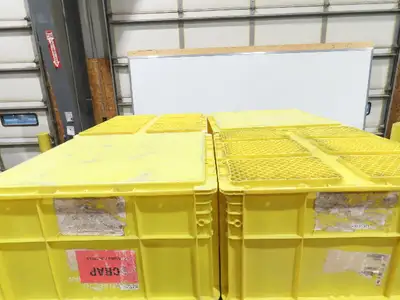 ORBIS Stakpak Stackable Plastic Tote Container Bin 24x22x14" Mixed Colors Lot 20