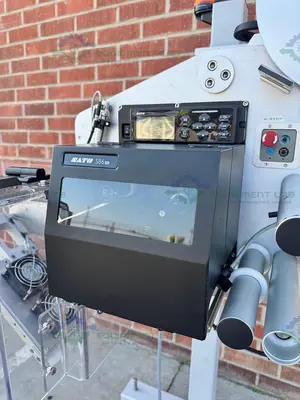 USED SATO S86 EX PRINT ENGINE W/ AL TECH ALCODE PRINT AND APPLY LABELLING MACHINE