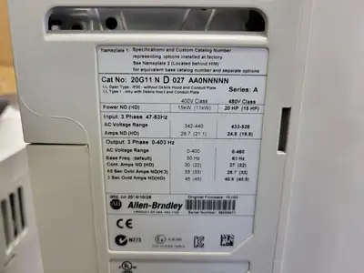 USED ALLEN-BRADLEY 20G11ND027AA0NNNNN