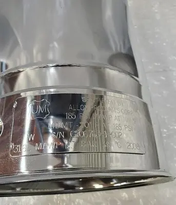 ALLOY PRODUCTS 316L , 185PSI AT 100F STAINLESS STEEL