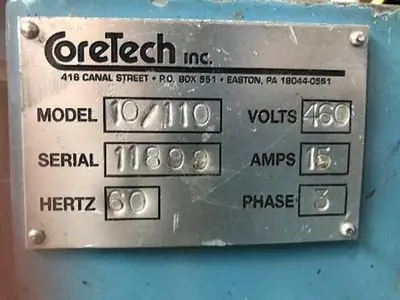 USED CORETEC CORE CUTTER MODEL 10-110