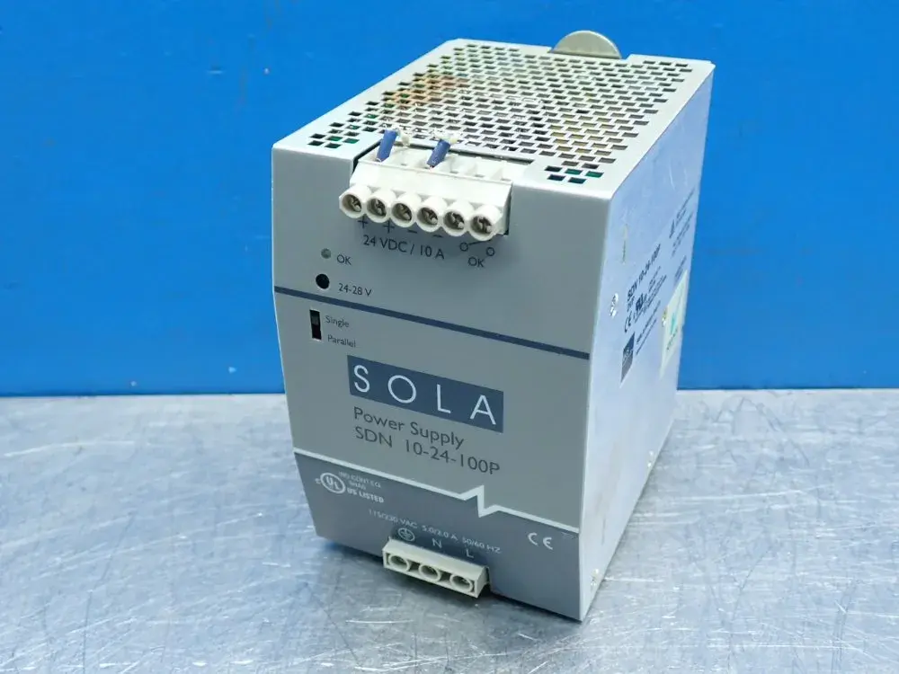 Used SOLA SDN1024100P DIN Rail Power Supplies Ohio US | HGR 24 #872870