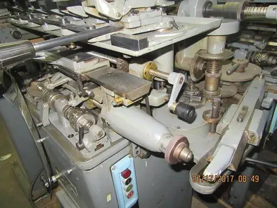 7853-385 R. Gudel Type 30, 6-Position Semi-Automatic Ring/Band Brocading/Copy Engraving Machine