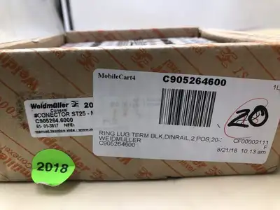 Weidmuller C905264.6000 2 Position DIN Rail Terminal Blocks -(LOT OF 3)